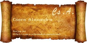 Csere Alexandra névjegykártya