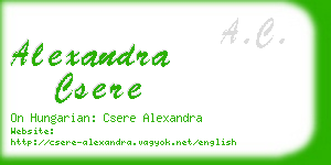 alexandra csere business card